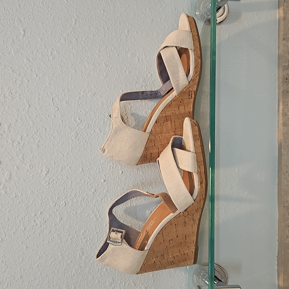 TOMS cork wedges